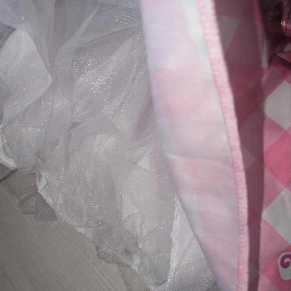 NEW Barbie Movie Gingham Tutu Kit Halloween Costume Girls Large/XL Skirt Bandana - Picture 4 of 4